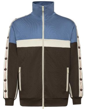 DSquared² Maple Leaf Tape Track Jacket - Blue