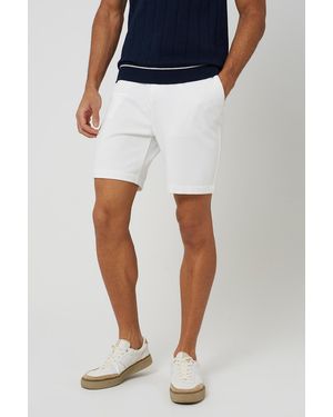 Brave Soul Waffle Zip Waist Shorts - Blue