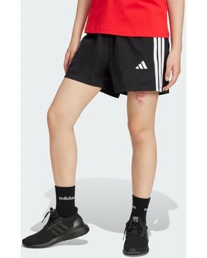 adidas Essentials 3-Stripes Cotton Shorts - Black