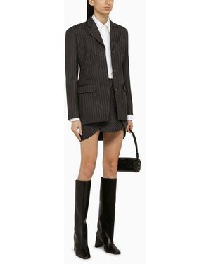 Off-White c/o Virgil Abloh Single-Breasted Pinstripe Jacket - Black