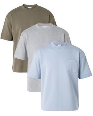 Nines Heavy Duty T-Shirt With Chest Pocket Cotton - Blue