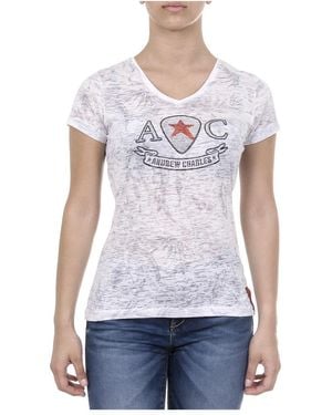 Andrew Charles by Andy Hilfiger T-Shirt Short Sleeves V-Neck Alexa - White