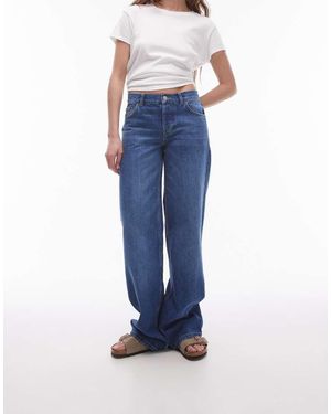 TOPSHOP Ember Low Rise Wide Leg Jean - Blue