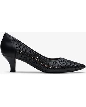 Clarks Kepley Sky Leather Shoes - Black