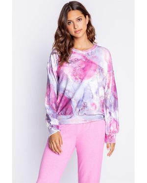 Pj Salvage Marble Shirt - Purple