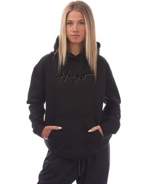 BOSS Nevalia Oversized-Fit Hoodie - Black