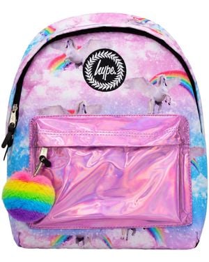 Hype Unicorn Holographic Backpack - Pink