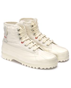 Superga Ladies 2481 Alpina Ripstop High Tops Tomato) - White