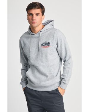 Tokyo Laundry Printed Hoody With Drawcord - Grey