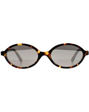 Miu Miu Oval Honey Havana Light Mirror Mu 04Zs - Brown