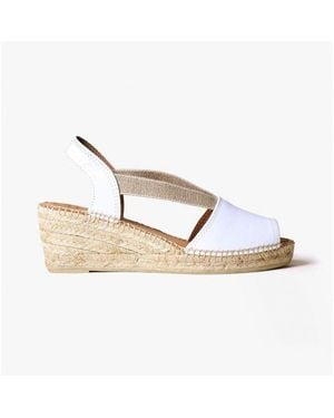 Toni Pons Teide Ladies Peep-Toe Espadrilles - Metallic