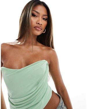 ASOS Drape Corset Top - Green