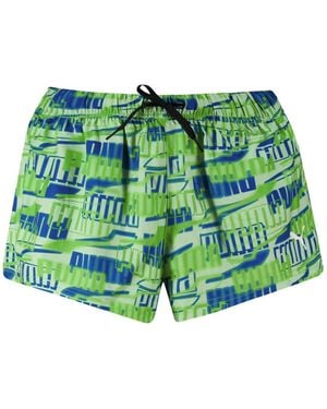 PUMA Printed Woven Swim Shorts - Green
