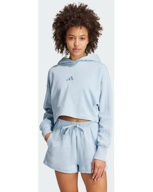 adidas All Szn French Terry 3-Stripes Hoodie - Blue