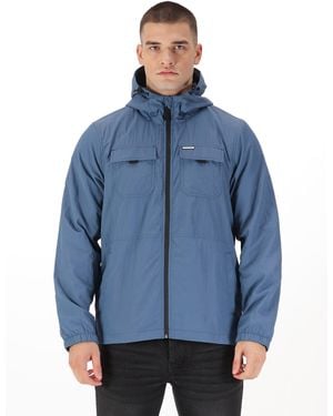 Luke 1977 Denver Crinkled Nylon Hooded Jacket - Blue