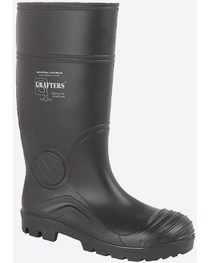Grafters Lexington Full Length Safety Wellington Boot - White