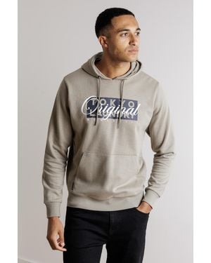Tokyo Laundry Graphic Print Hoody - Grey
