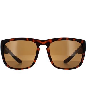 Dragon Square Matte Tortoise Bronze Sunglasses - Brown