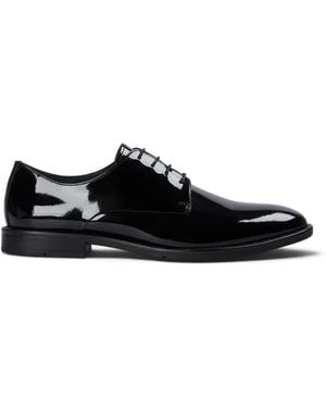 Paul Andrew Patent Leather Plain Derby Shoes - Black