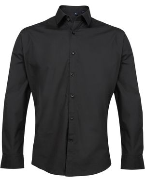 PREMIER Supreme Heavier Weight Poplin Long Sleeve Work Shirt - Black