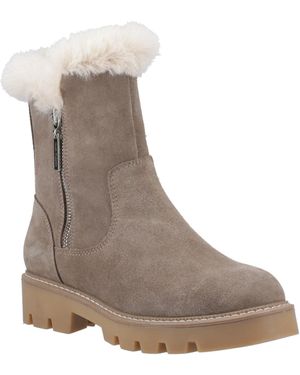 Hush Puppies Ambre Suede Winter Mid Calf Boots - Brown