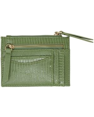 SVNX Snake Print Card Holder - Green