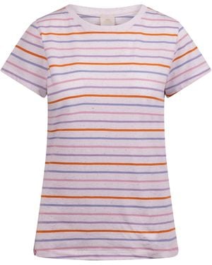 Trespass Ladies Michaela Striped T-Shirt /Multicoloured) - Purple