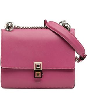 Fendi Pre-Owned Small Leather Kan I Crossbody - Pink