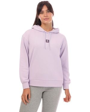 Timberland Dames Stack Logo Loopback Hoody In Lila - Paars