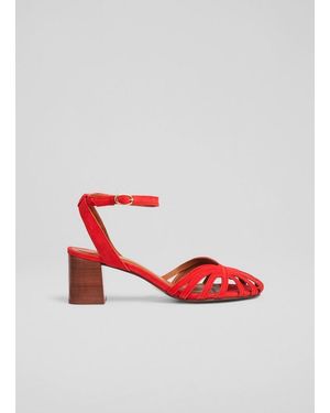 LK Bennett Fs Aspen Plaited Front - Red