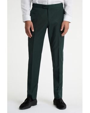 Alexandre Silver Label Tailored Fit Tuxedo Trousers - Blue