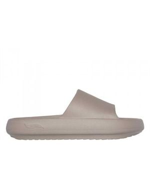 Skechers Ladies Single Strap Arch Fit Flat Sliders - Grey