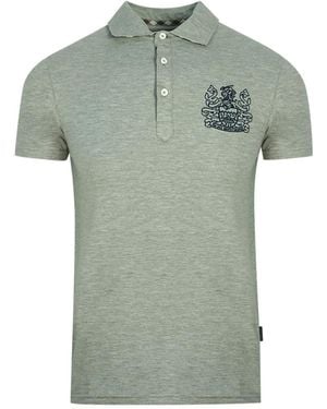 Aquascutum Aldis Crest Chest Logo Polo Shirt Cotton - Green