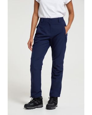 Mountain Warehouse 'Arctic' Thermal Trouser Fleece Lined Stretchy Lightweight Outdoor Trousers - Blue