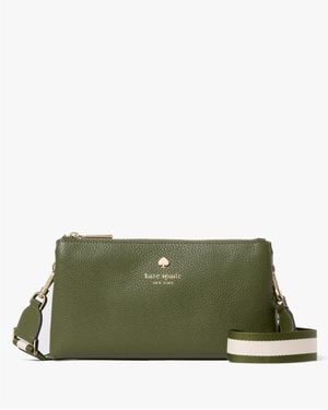 Kate Spade Emma Colourblock Pebbled Leather Mini Crossbody - Green