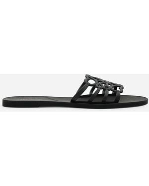 Where's That From Wheres Emiliana Cut Out Jelly Flat Sandals - Black