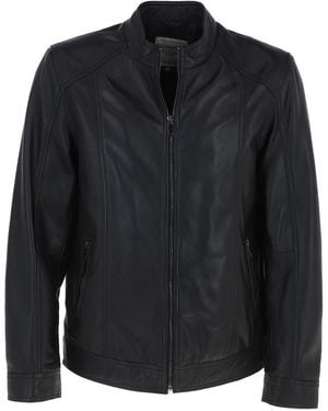 Ashwood Leather 'Alberto' Biker Jacket - Black