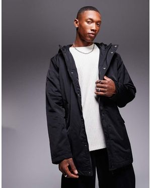 ASOS Wadded Borg Lined Parka - Blue