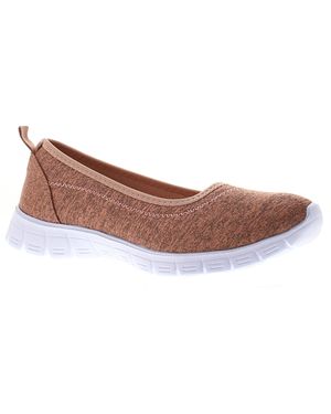 Platino Flat Shoes Court Shoes Fluke Slip On Textile - Black