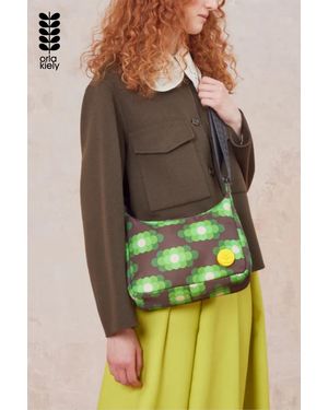 Orla Kiely Lightweight Small Shoulder And Crossbody Bag With Adjustable Strap - Green