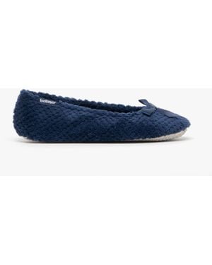 Totes Isotoner Popcorn Ballet Slippers - Blue