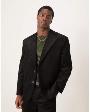 SELECTED Bowie Regular Fit Cord Suit Jacket - Black