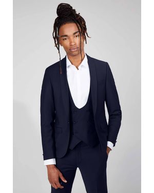 Twisted Tailor Ellroy Skinny Fit Wool Jacket - Blue