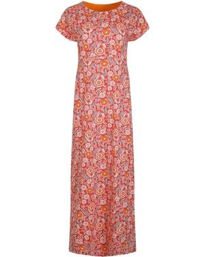 Weird Fish Ladies Mirren All-Over Print Maxi Dress (Tango) - Red