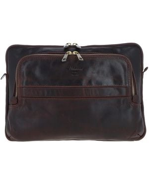 Ashwood Leather Real Laptop Sleeve Bag - Black