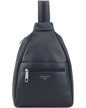 Dents Henley Leather Backpack - Blue