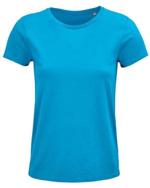 Sol's Ladies Crusader Organic T-Shirt (Aqua) - Blue
