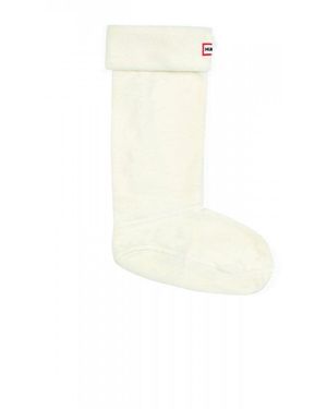 HUNTER Tall Fleece Welly Socks - White