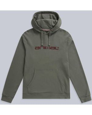 Mountain Warehouse Driver' Logo Hoodie With Pocket Cotton Warm Everyday Casual Pullover - Green