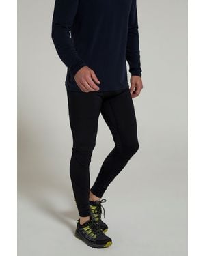 Mountain Warehouse Running Leggings Stretchy Quick Drying Sports Gym Bottoms - Blue